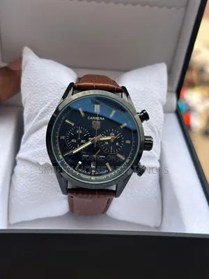 Carrera Men's Designer Wrist Time Piece With Genuine Leather Straps