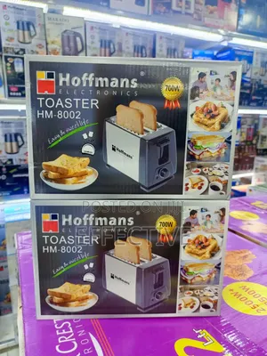 Hoffmans Hm-8002 Toaster, a 700w, 2-Slice Electric Bread Toaster.