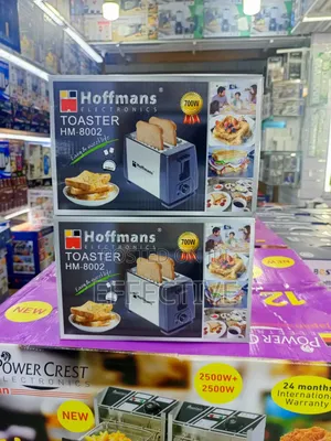 Hoffmans Hm-8002 Toaster, a 700w, 2-Slice Electric Bread Toaster.