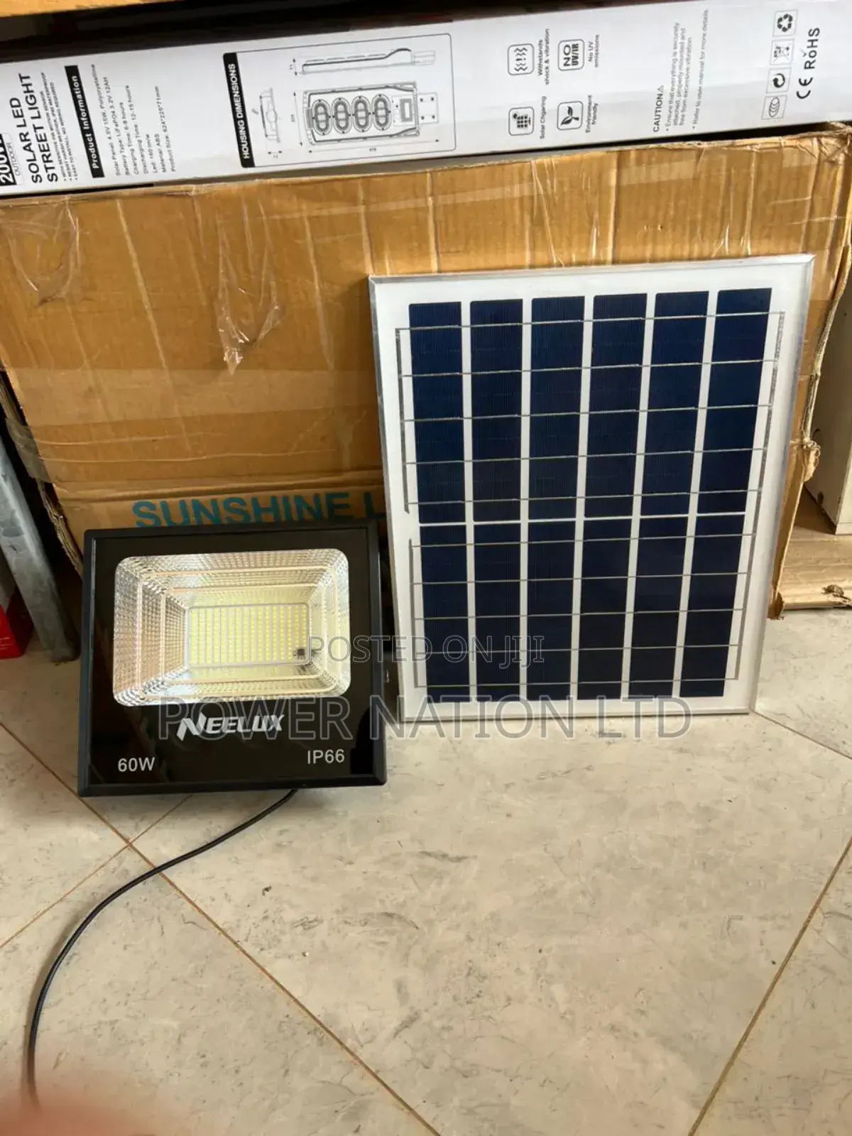 60w Neelux/Zatek Solar Flood Light Dd3030