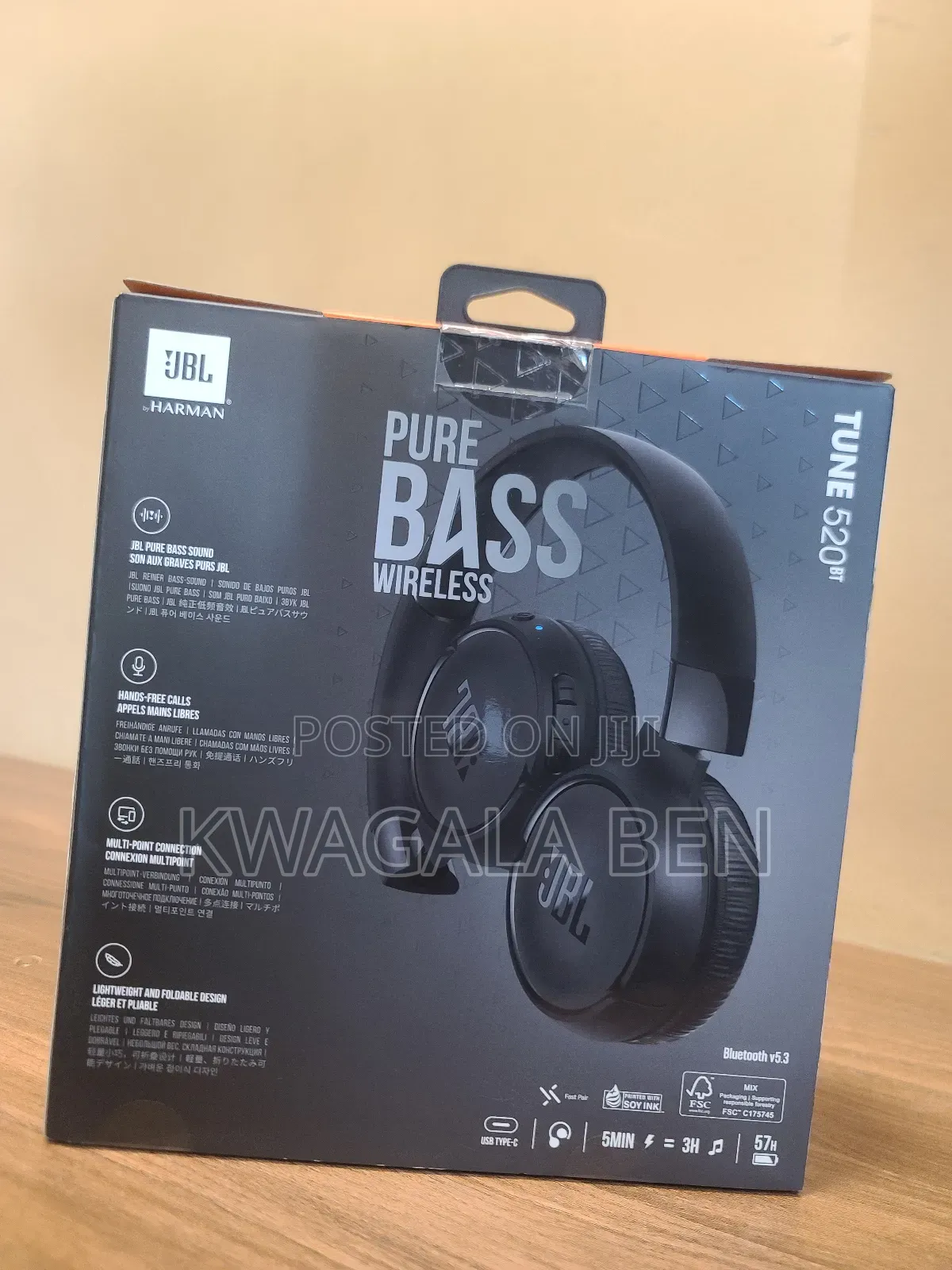 JBL Tune520 Bt Wireless Headphones