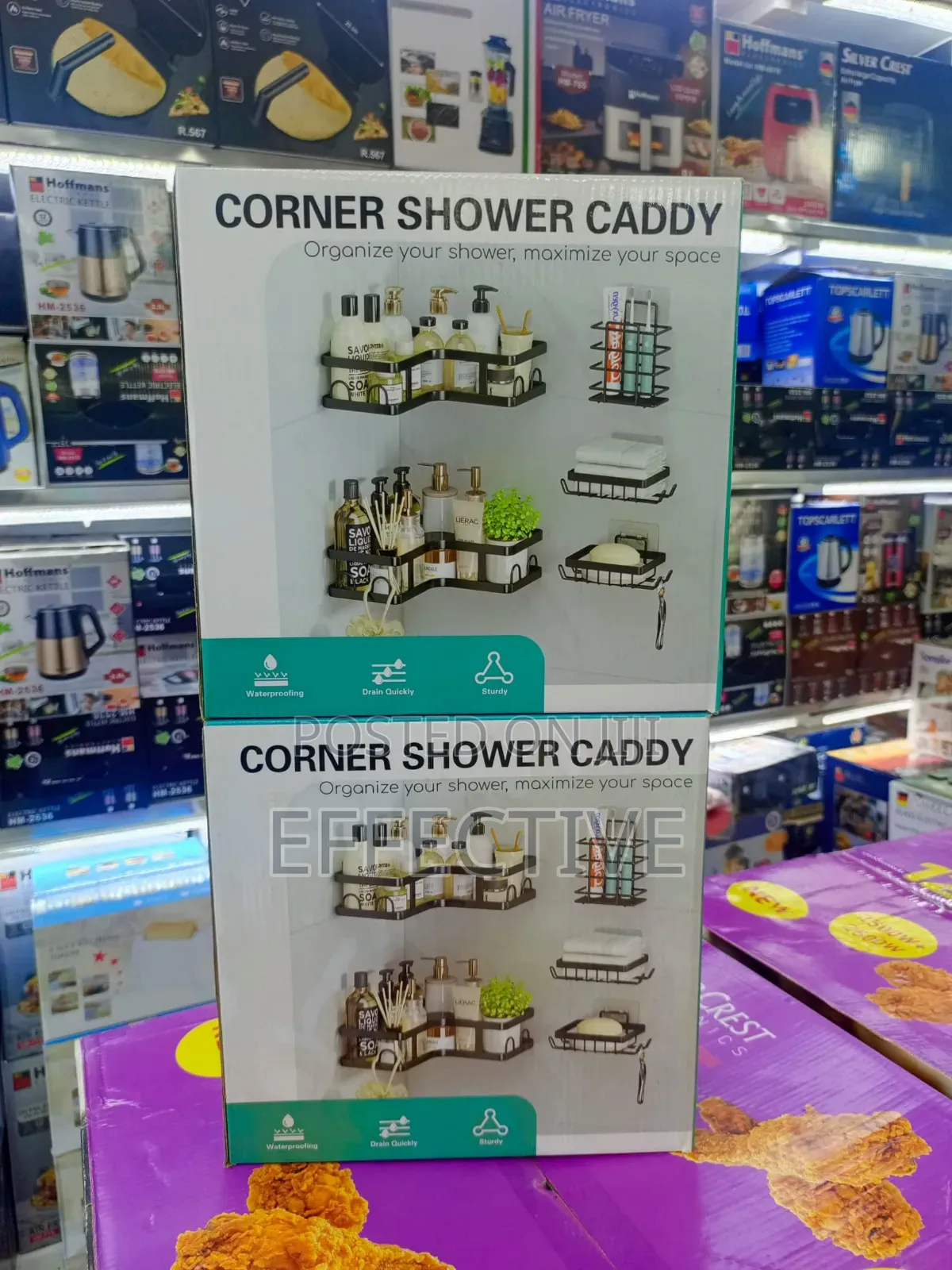 Cf Bs03 Corner No Drilling Shower Caddy