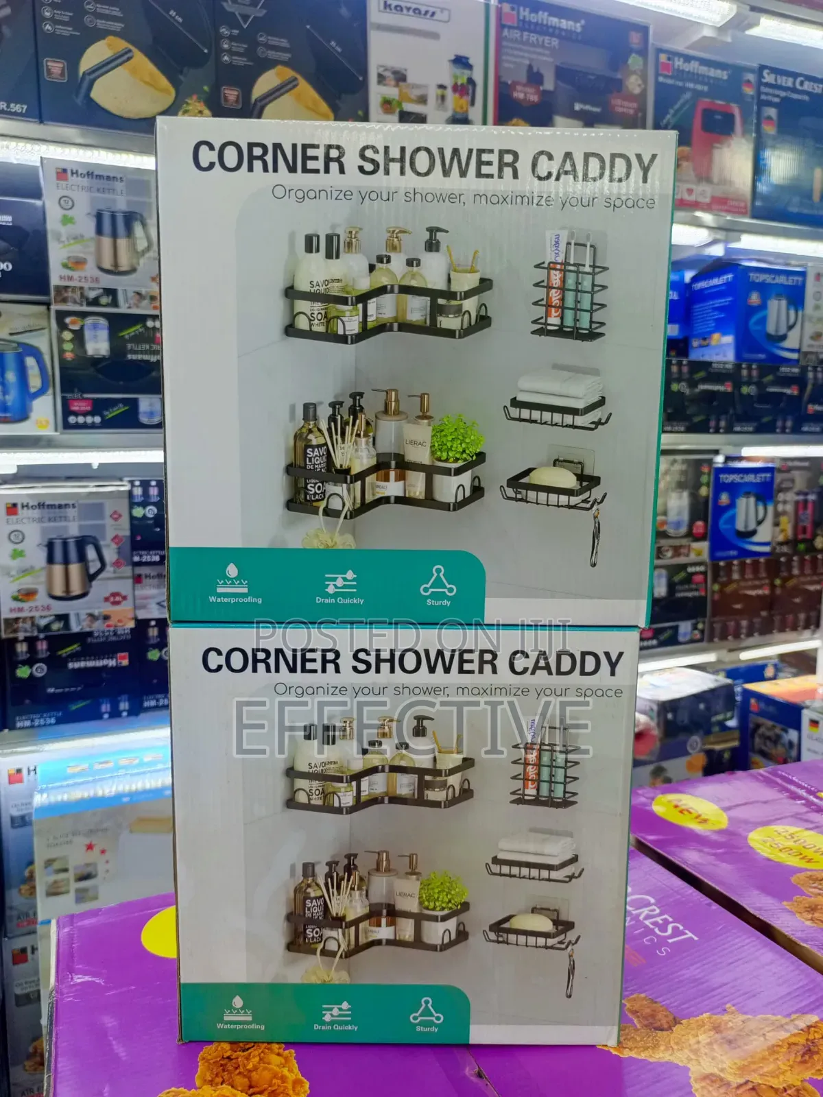 Cf Bs03 Corner No Drilling Shower Caddy