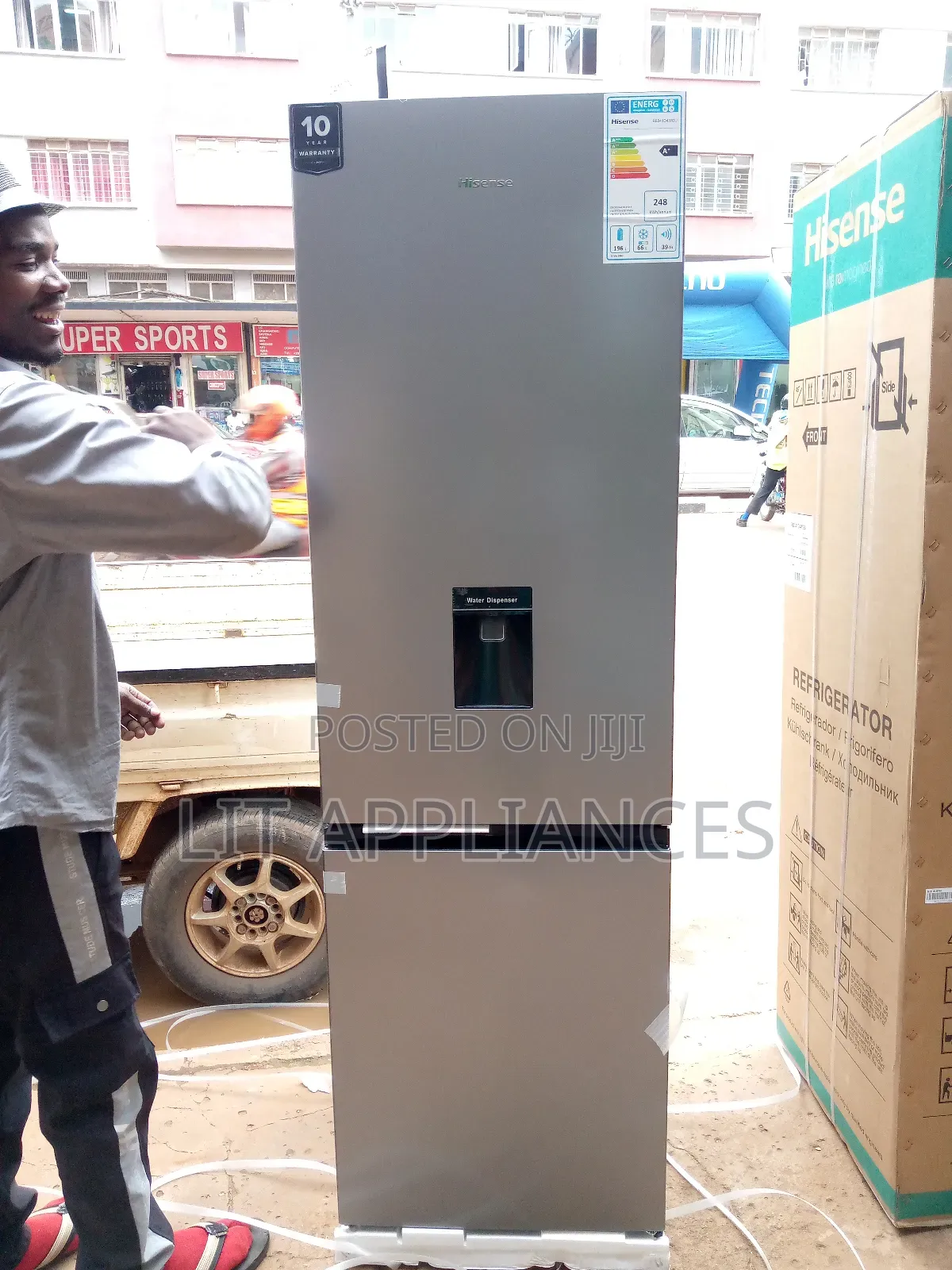 Hisense Refrigerator 341l, Bottom Freezer.