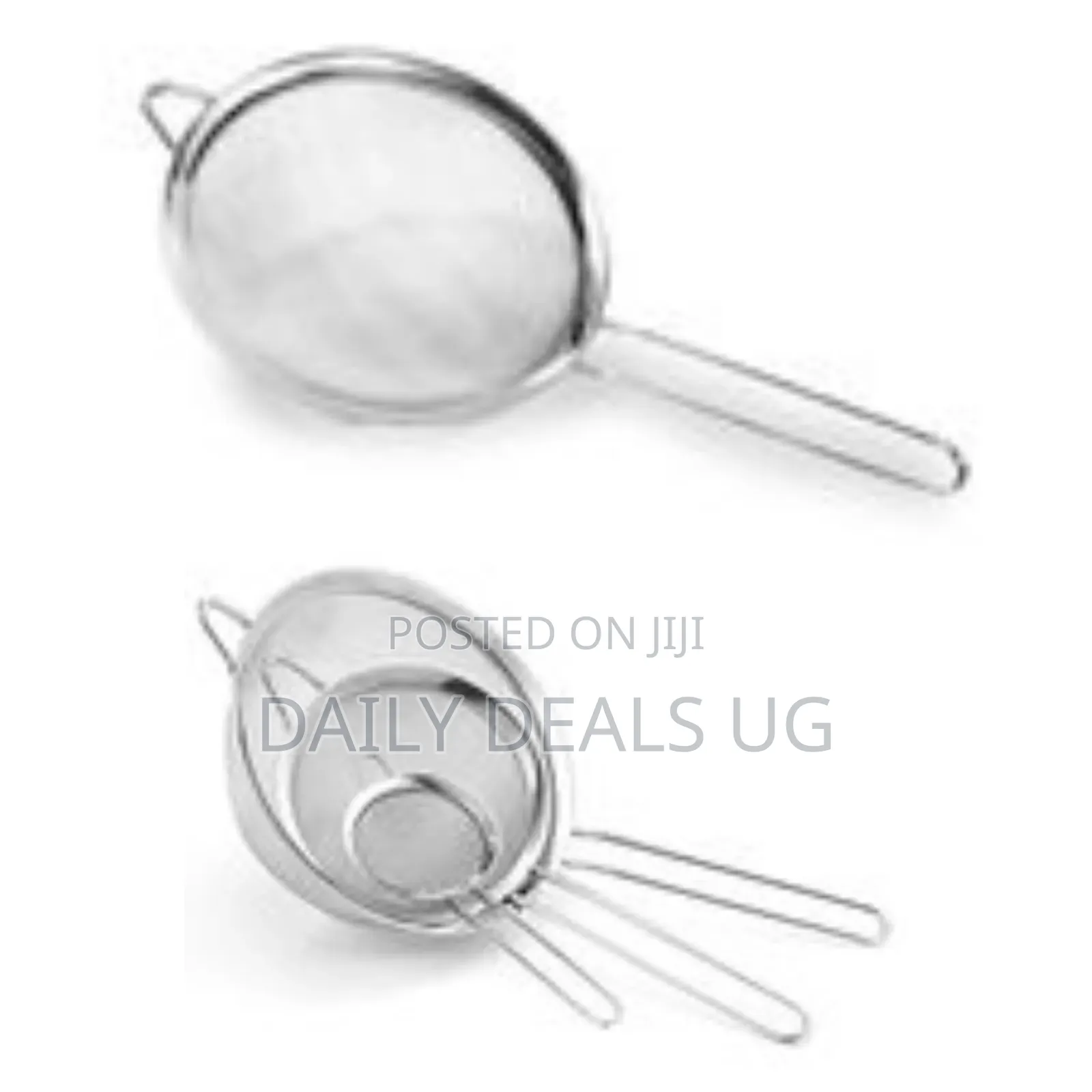 Fine Mesh Food, Juice Strainers/Sieves - 3 PCS - Silver