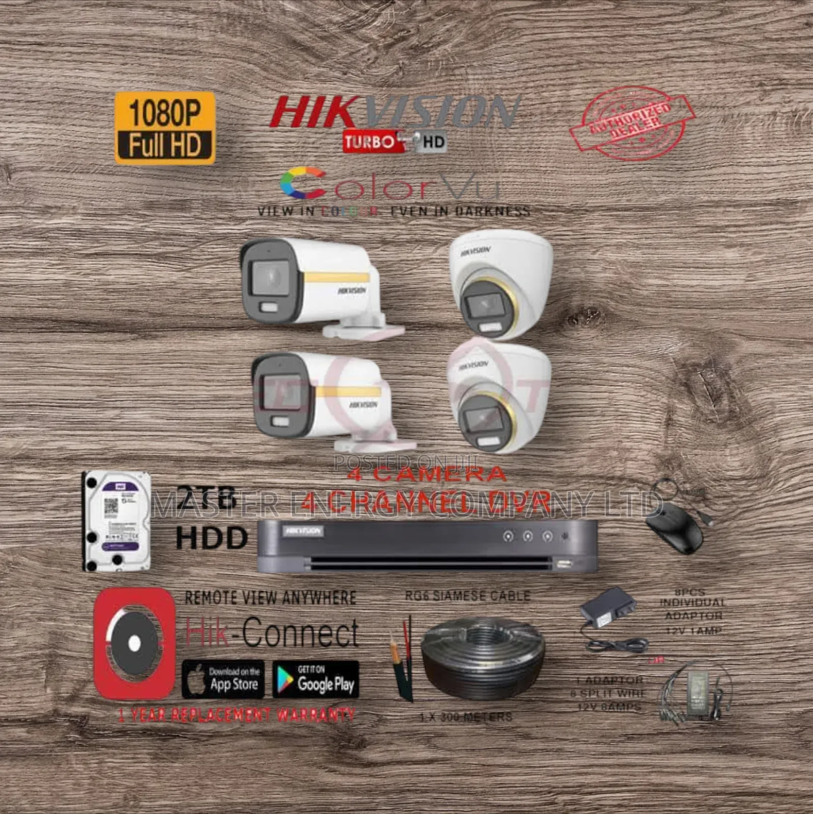 4 Channel CCTV Cameras Full Kit 2mp Nured