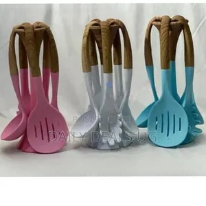 1 Set Ultimate 6-Piece Silicone Cooking Spoon Serving Utensil Laddles