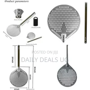 Round Peel Pizza 14 Inch by Akylar - Perforated Spatula