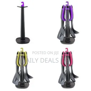 7 Piece Silicone Non Stick Kitchen Tool Cooking Utensils Serving Spoon