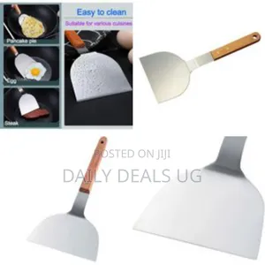 Pizza Cookie Steak Stainless Steel Spatula Set With Wooden Handle
