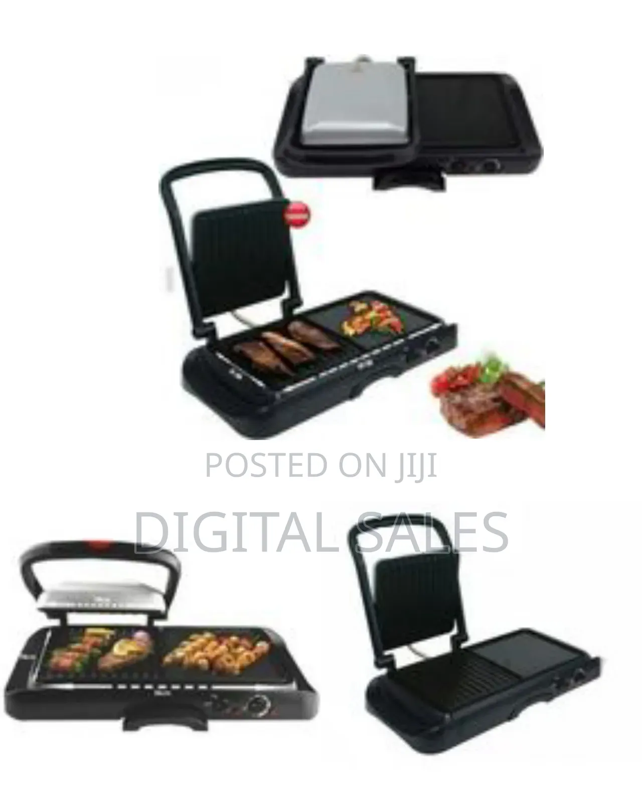 DSP 2 In1 Dual Side Griddle Non-Stick Electric BBQ Grill Press