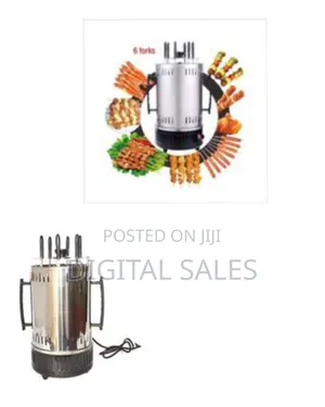 Electric Meat Vegetable Barbecue Kebab Machine Maker - 6 Forks