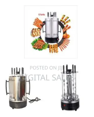 Electric Meat Vegetable Barbecue Kebab Machine Maker - 6 Forks
