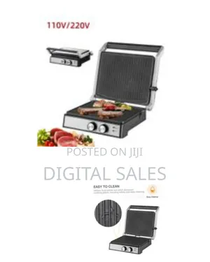 Avinas Electric Detachable Contacts Teak BBQ Meat Grill Pan Machine
