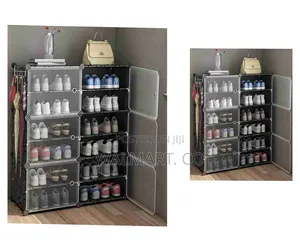 Modular Plastic Shoe Rack Organizer
