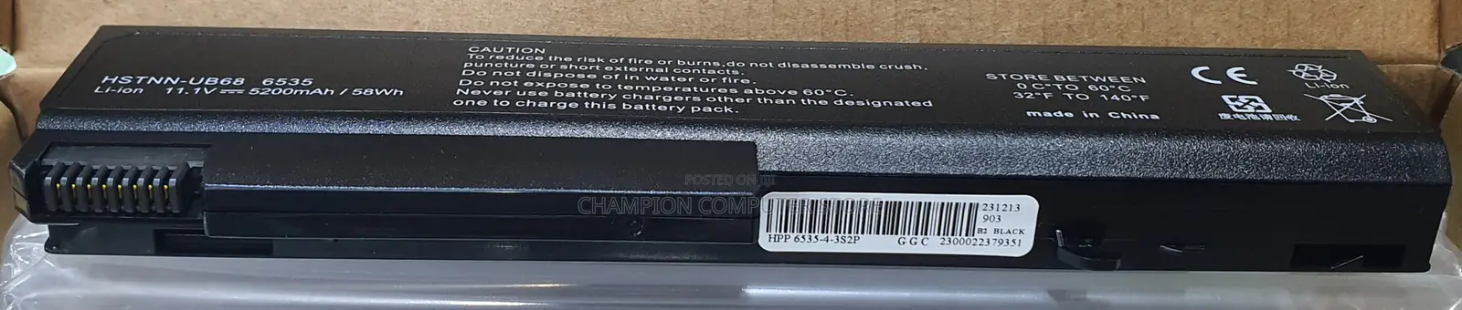 Hp Compaq 6530b, 6530s, 6535b, 6730b, 6735b, 6736b Black