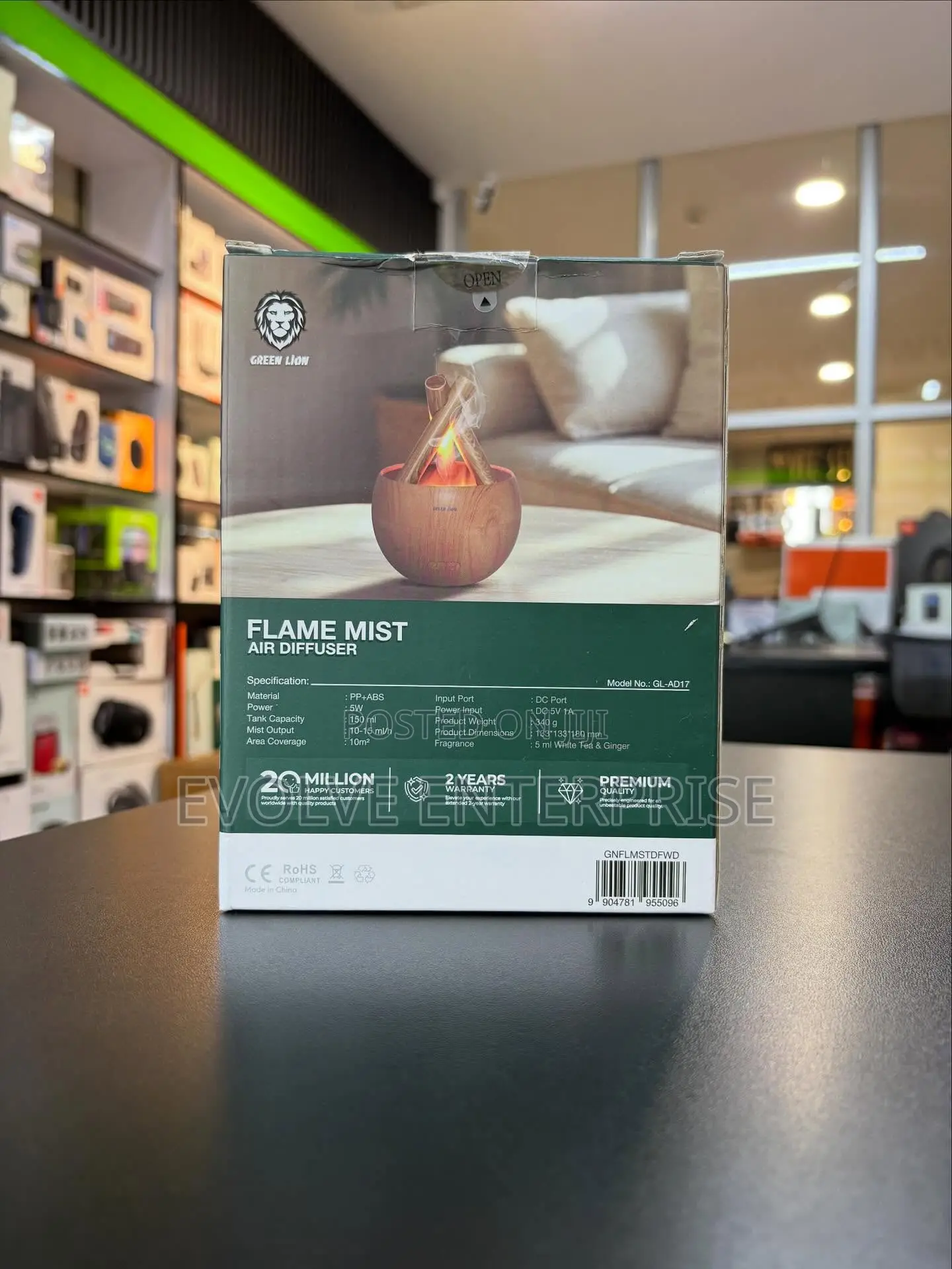 Green Lion Flame Mist Air Diffuser – 150ml
