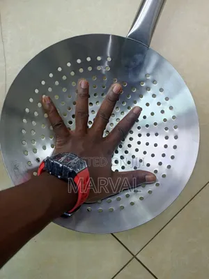 Commercial Long-Handled Stainless Steel Skimmer or Strainer Spoon
