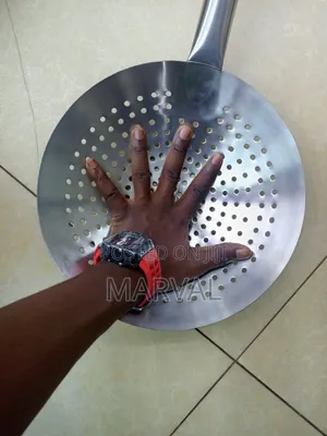 Commercial Long-Handled Stainless Steel Skimmer or Strainer Spoon