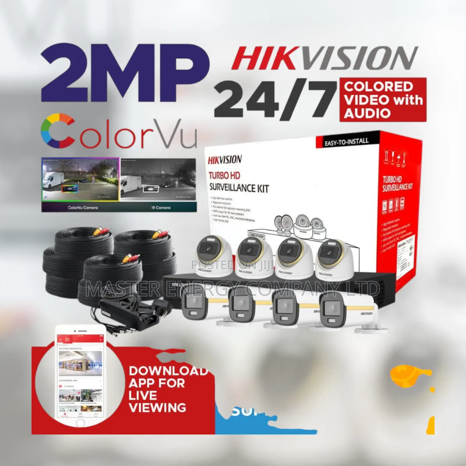 8 Channel CCTV Cameras Full Kit 2mp Moqa