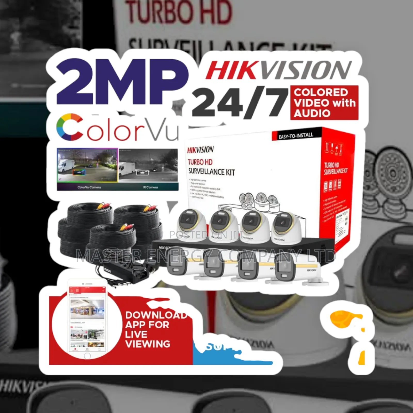 8 Channel CCTV Cameras Full Kit 2mp Dhoq