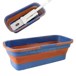Large Flat Foldable Cleaning Bucket With Mop
