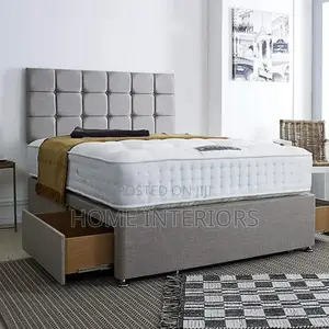 A Storage Drawers Bed in Gray