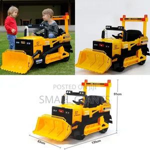 Childrens 12v Battery Powered Sit-on Bulldozer With Scoop