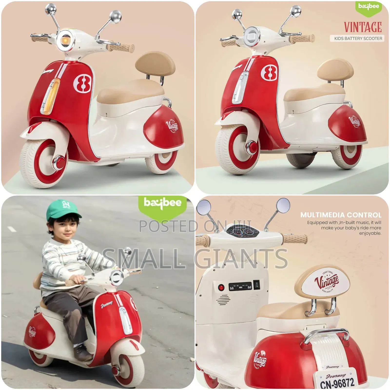 Kids Vespas Style Scooter