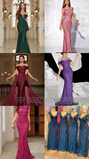 Bridesmaids Dresses for Hire Maroon 6pcs