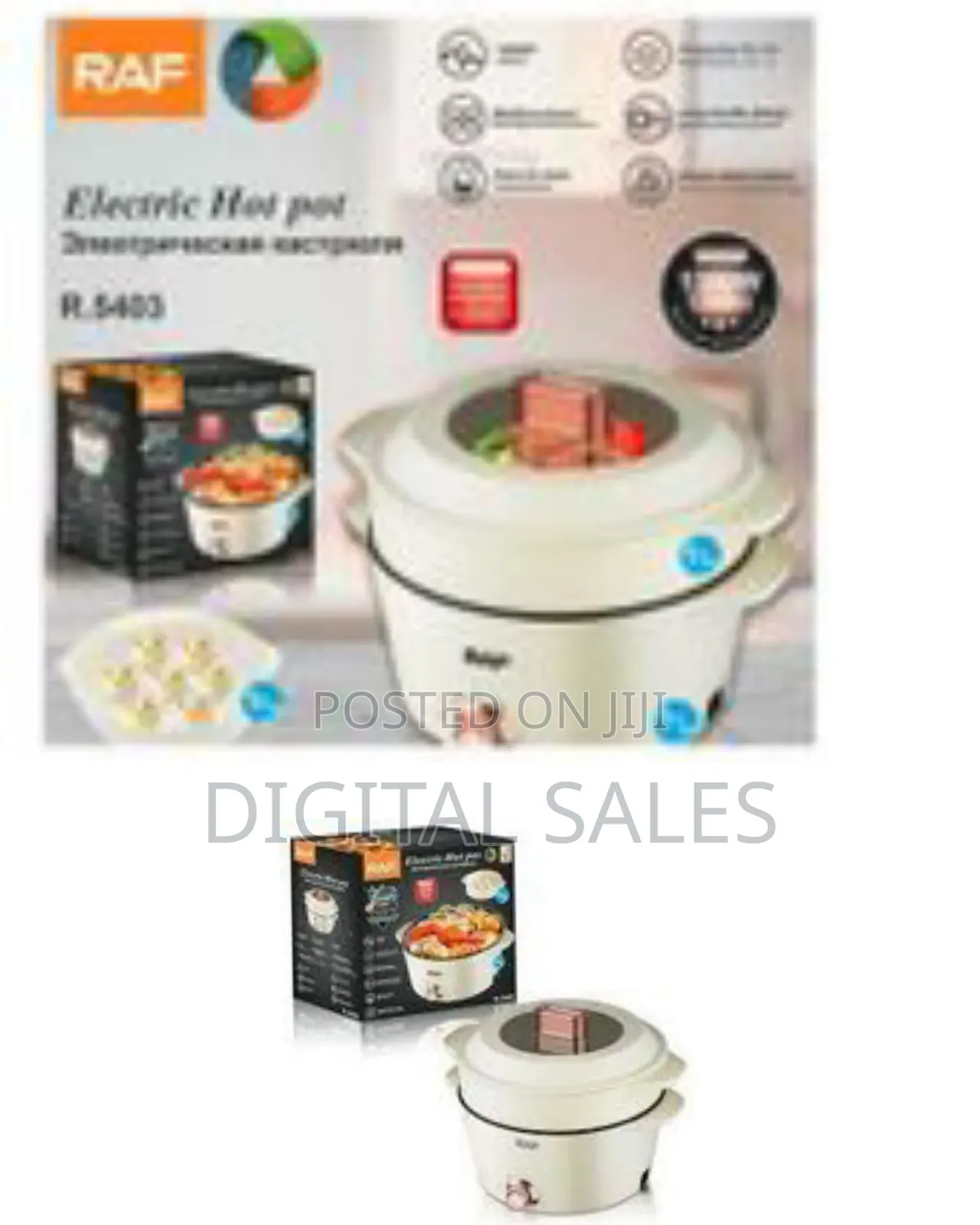 Raf 7 Plus 5 Litres Multipurpose Non-Stick Electric Hot