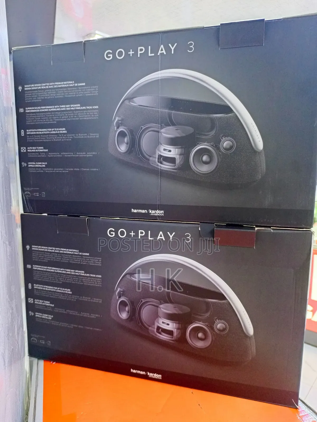 Harman Kardon Go + Play 3 Portable Bluetooth Speaker.