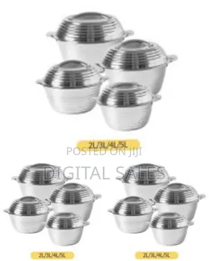 Large Capacity Food Thermo Container Casserole 4 Pcs 2l 3l 4l 5