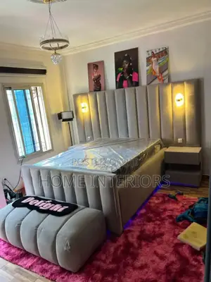 A Bed With Led Lights, Drawers and Automan