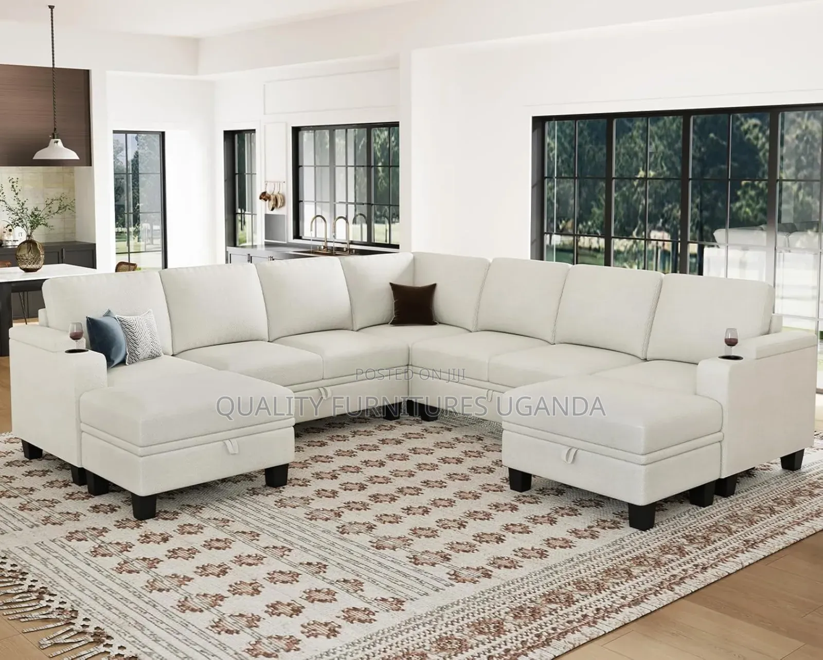 10 Seater Cream Sofa Set