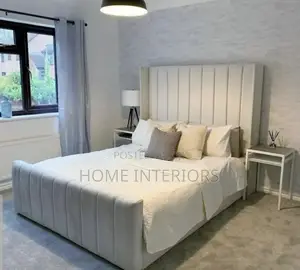 Light Gray Colored Bed