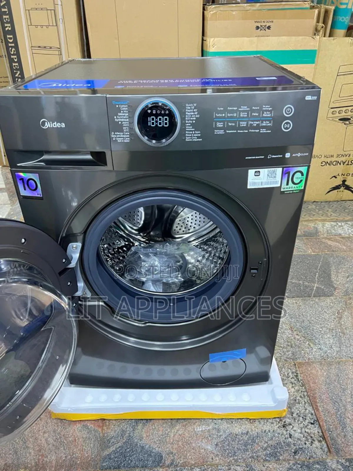 Midea 10kg Automatic Washing Machine Front Loader With Wifi,10years