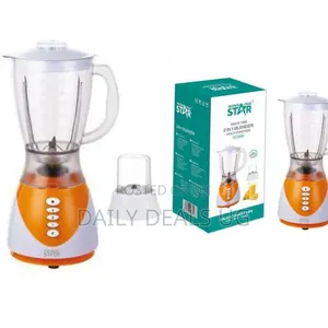 Winningstar 1.5l 2in1 Juicer Blender Chopper With 4-Blade Cup - Orange