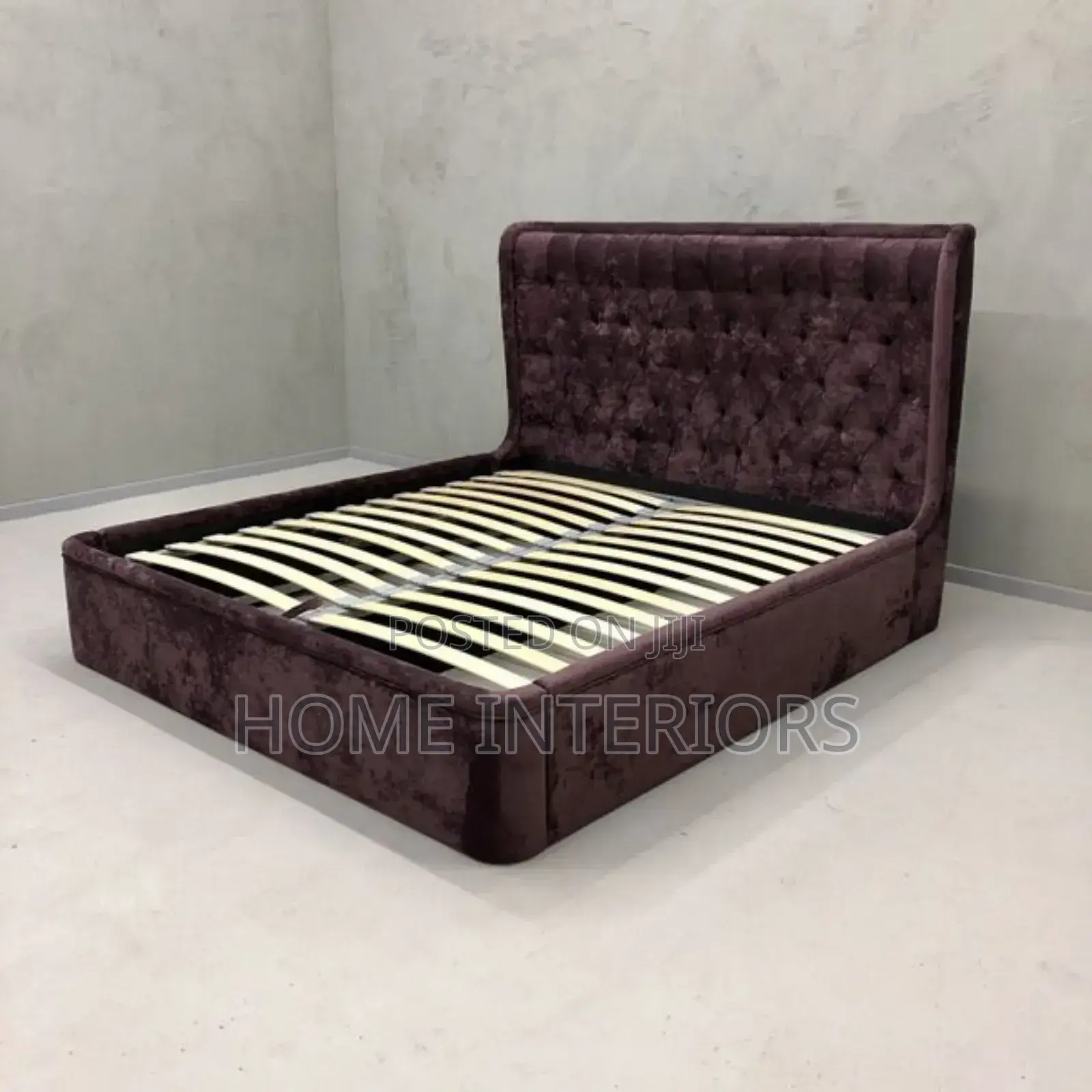 Dark Coffee Brown Colored Bed
