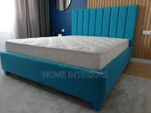 Light Blue Colored Bed