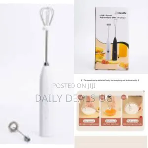 Rechargeable Electric Plastic Handle Egg Beater Coffee Milk Frother