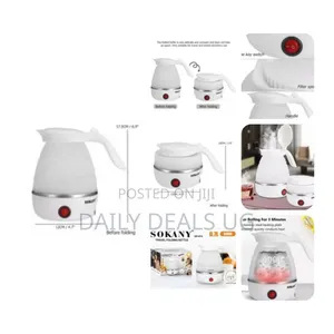 Sokany 0.7l Expandable Collapsible Travel Silicone Portable Kettle
