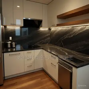 Pure Black Granite Worktops for Kitchens