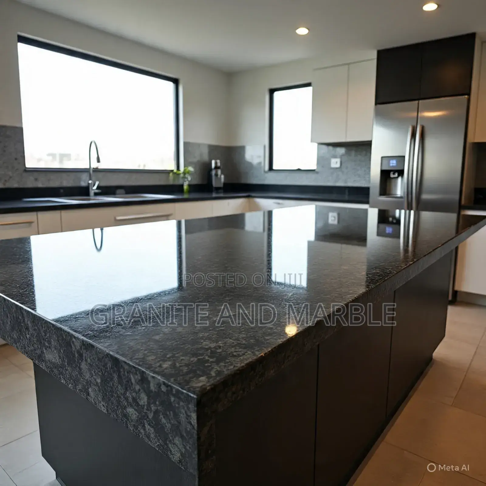 Pure Black Granite Worktops for Kitchens