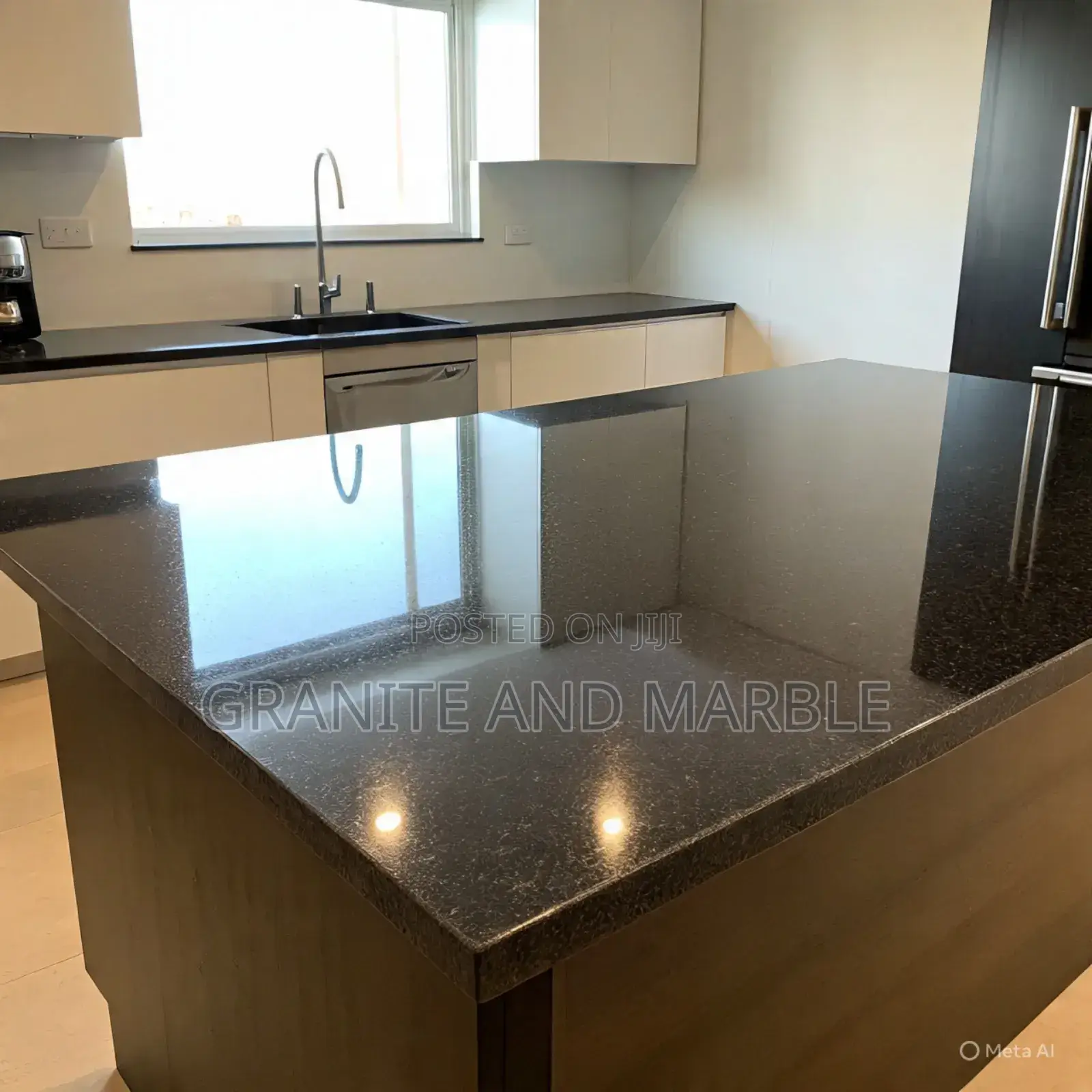 Pure Black Granite Worktops for Kitchens