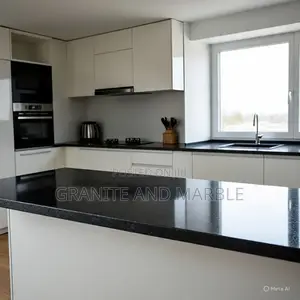 Polished Black Granite for Kitchen Tops