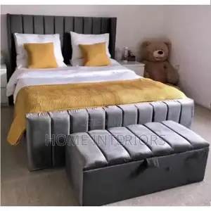 Gray Colored Bed With Automan