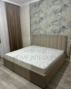 Brown Gray Colored Bed