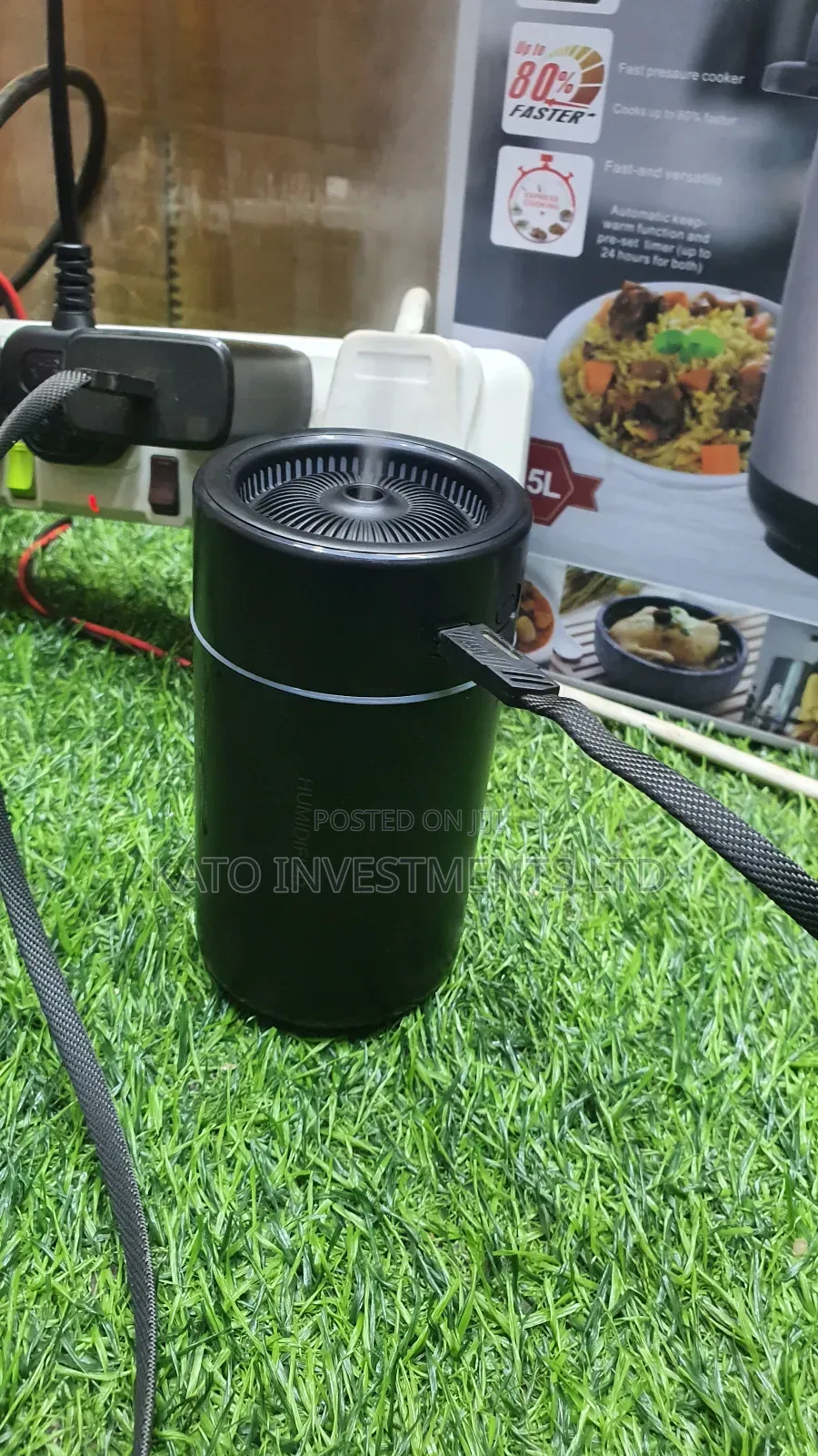 Round Black Humidifier
