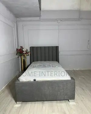 Gray Colored Bed